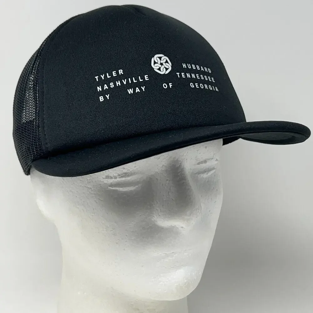 Tyler Hubbard Nashville Via Georgia Trucker Hat Baseball Cap Mesh Snapback Black